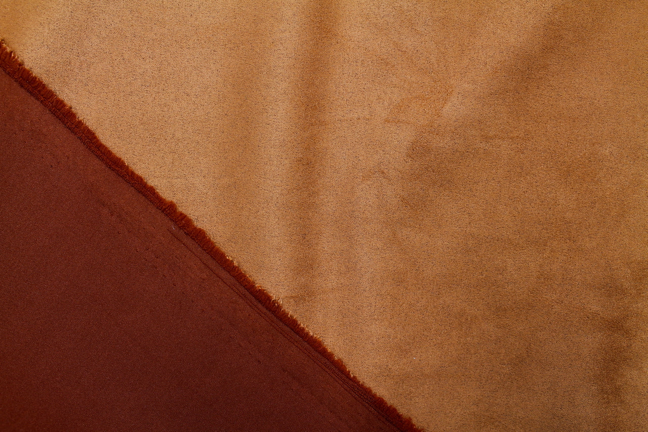Tissu Maille Scuba envers Suédine Terracotta