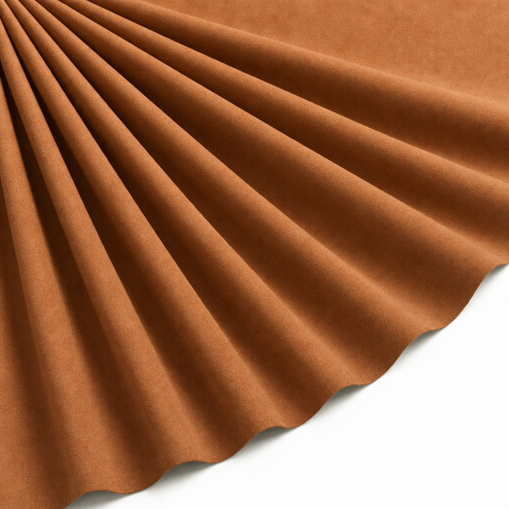 Tissu Maille Scuba envers Suédine Terracotta
