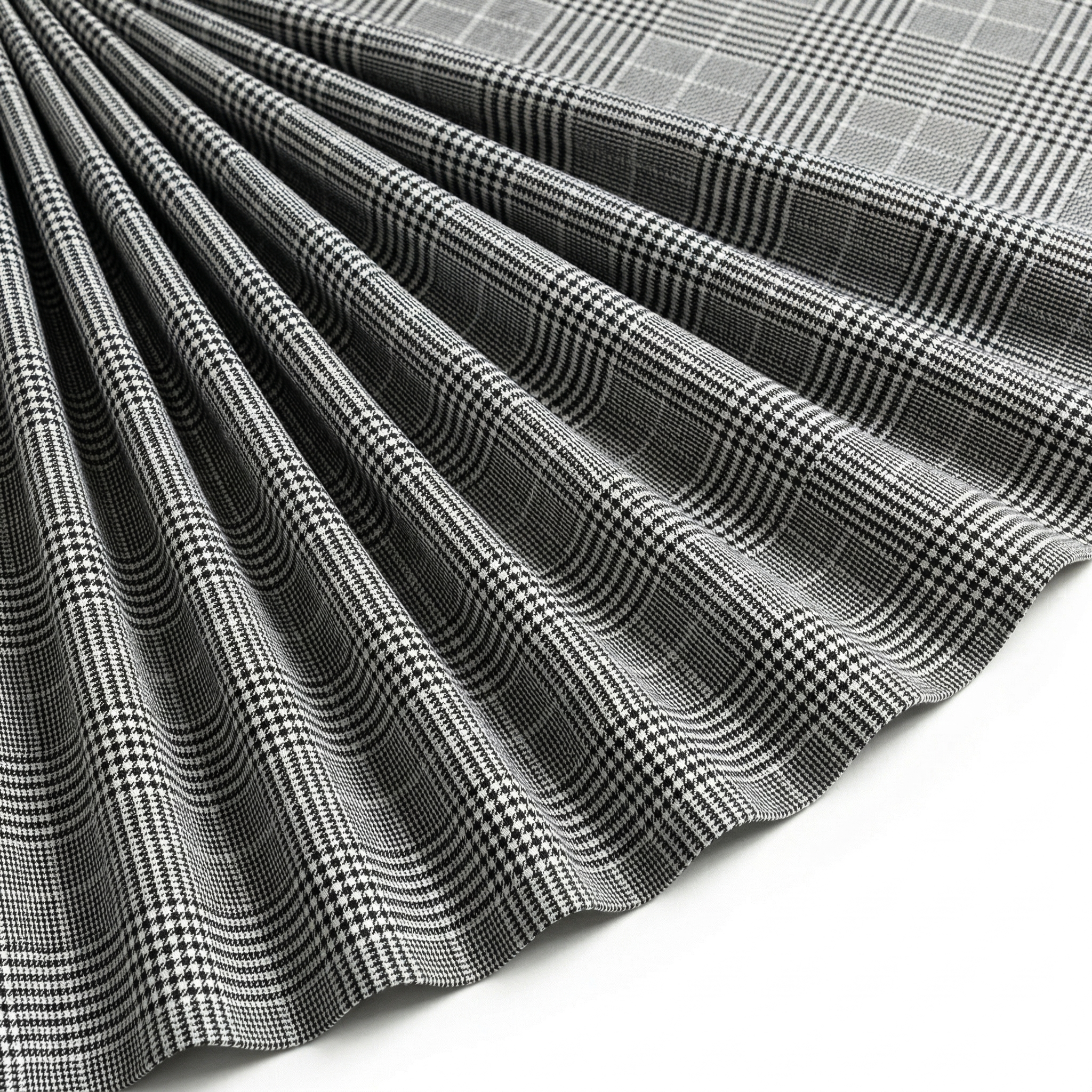 Tissu Milano Jacquard Prince de Galles Gris clair