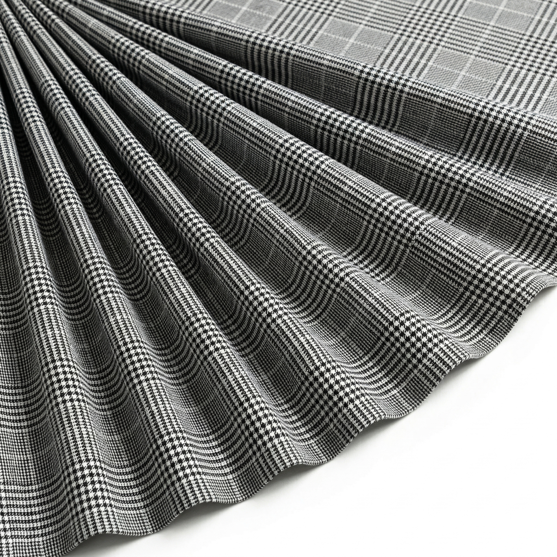 Tissu Milano Jacquard Prince de Galles Gris clair