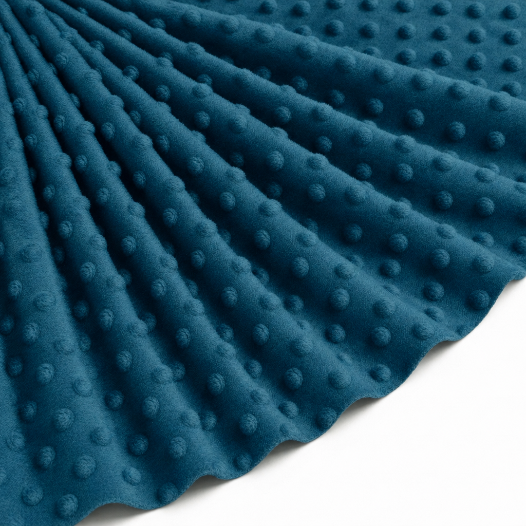 Tissu Minky Polaire relief Pois Canard