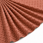 Tissu Minky Polaire relief Pois Terracotta