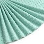 Tissu Minky Polaire relief Pois Vert d'eau