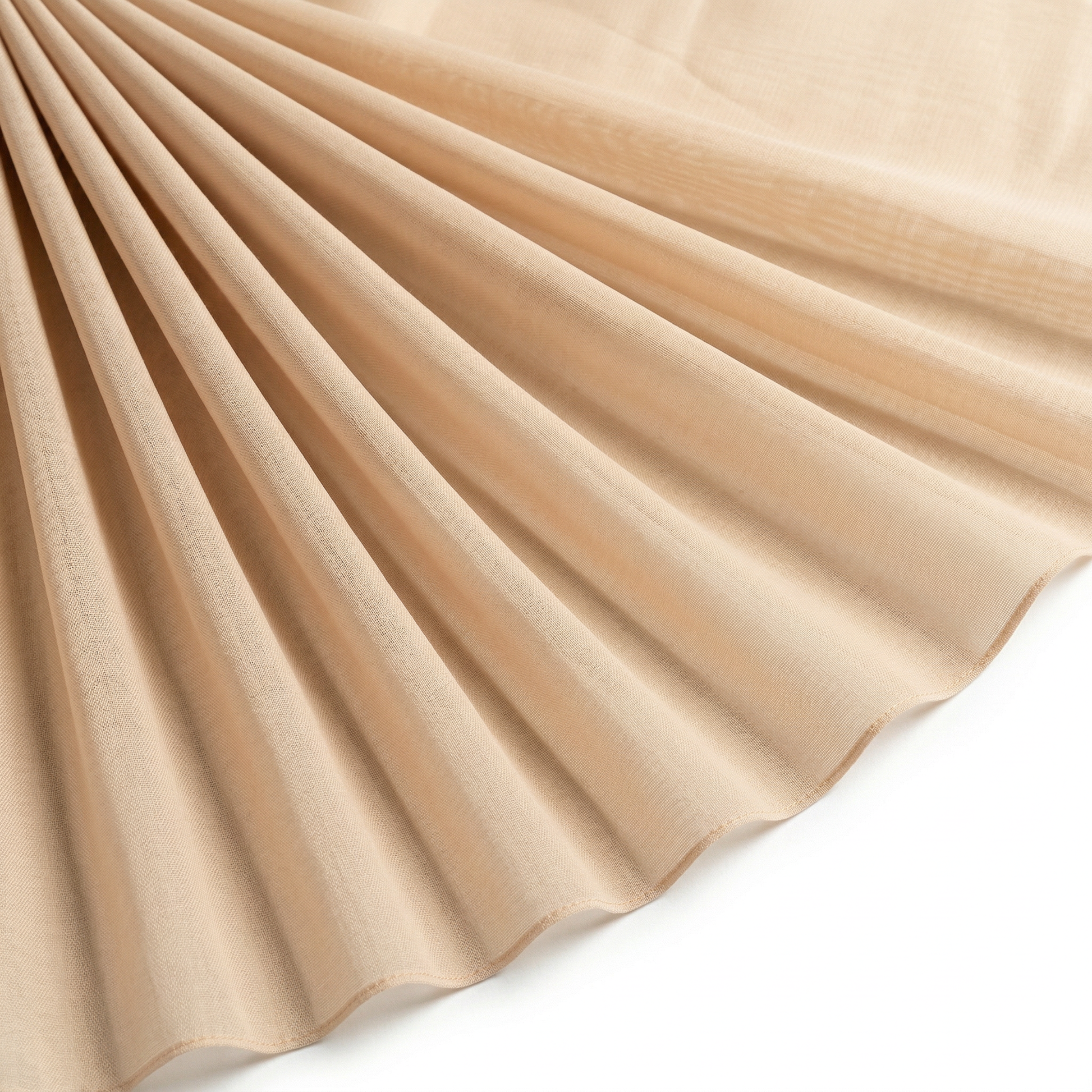Tissu Mousseline Unie Beige