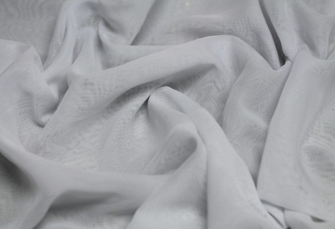 Tissu Mousseline Unie Blanc