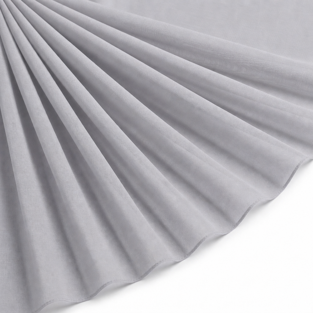 Tissu Mousseline Unie Blanc