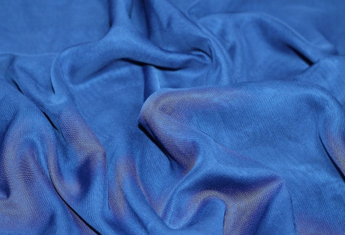 Tissu Mousseline Unie Bleu Roi