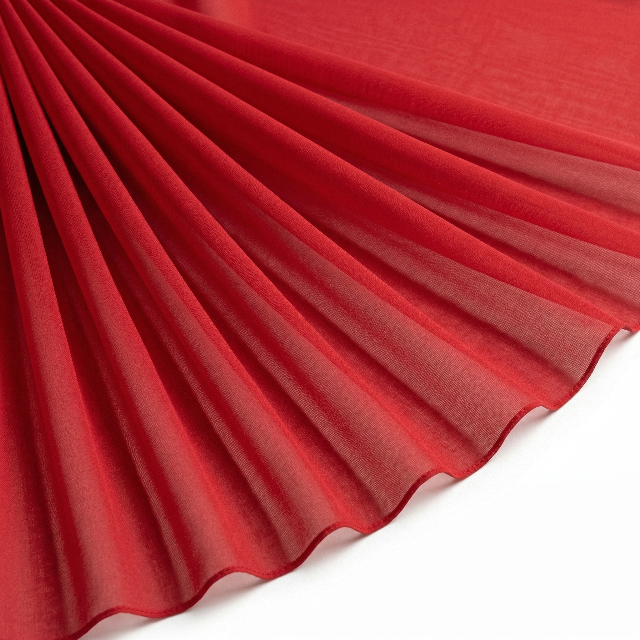 Tissu Mousseline Unie Rouge Grenat