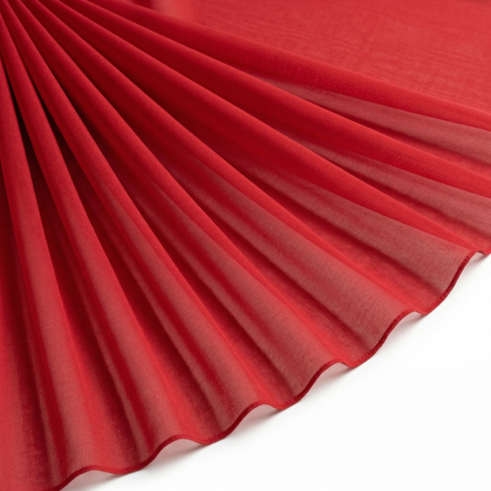 Tissu Mousseline Unie Rouge Grenat