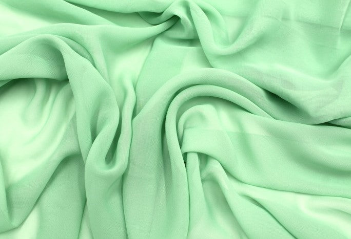 Tissu Mousseline Unie Vert Amande