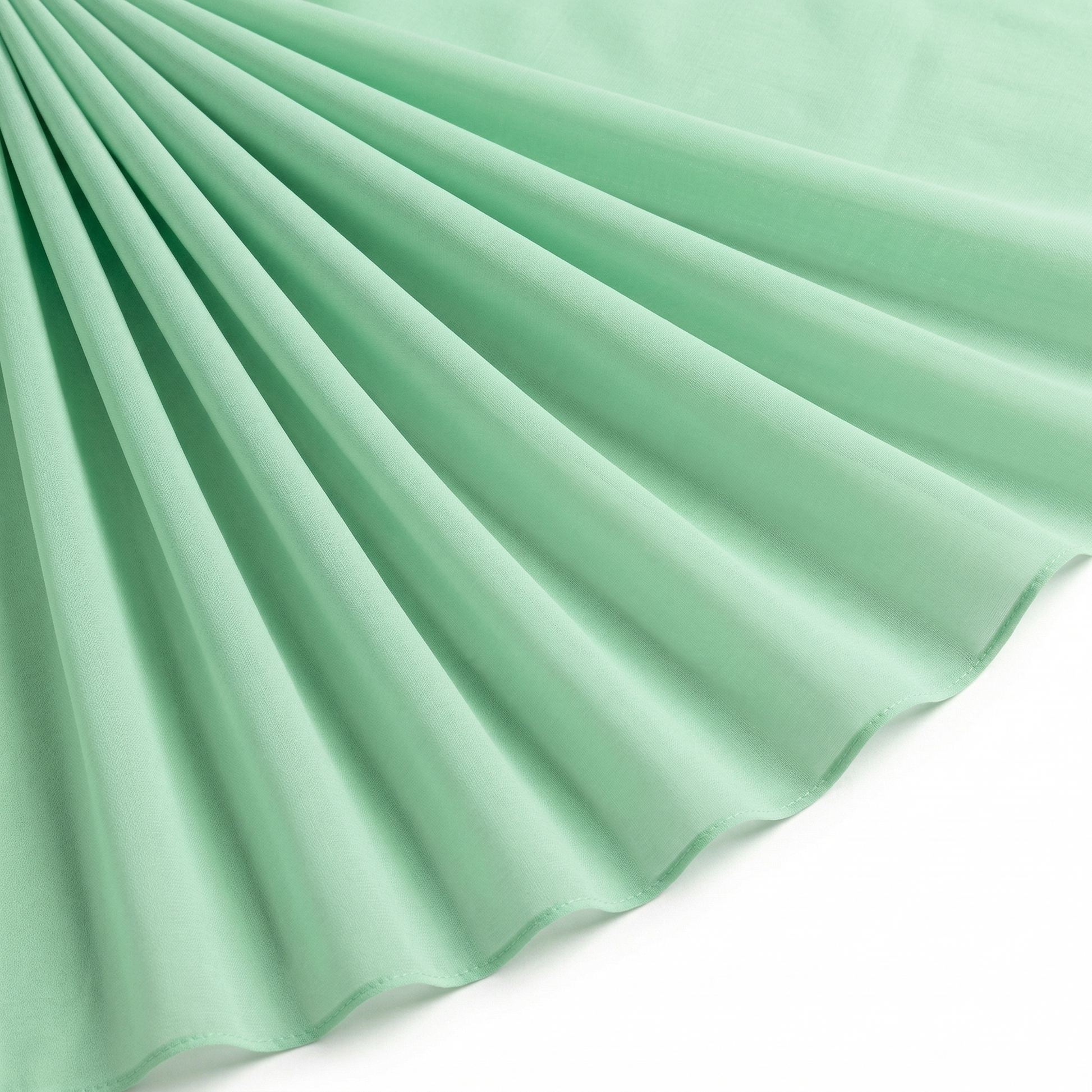 Tissu Mousseline Unie Vert Amande