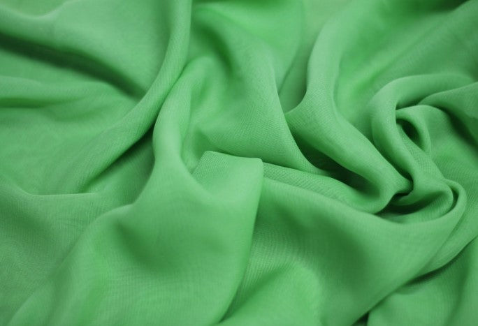 Tissu Mousseline Unie Vert Anis