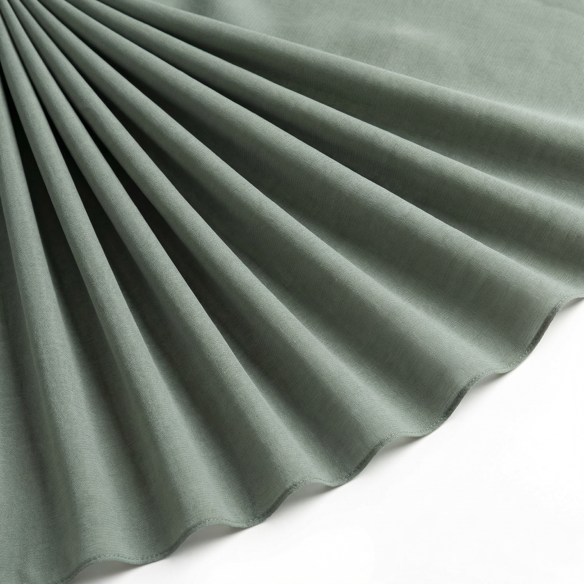 Tissu Mousseline Unie Vert Kaki