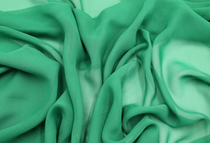 Tissu Mousseline Unie Vert Pomme