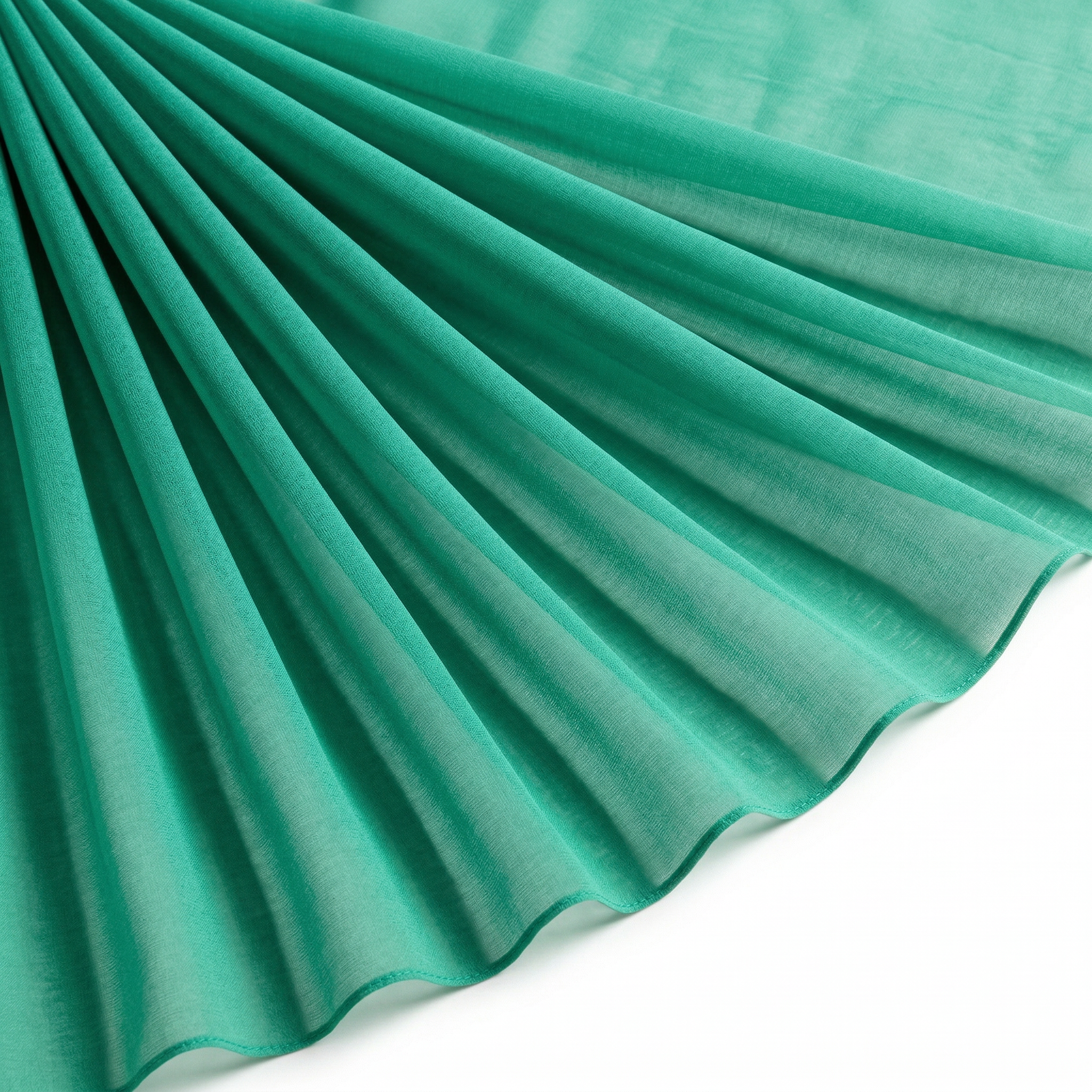 Tissu Mousseline Unie Vert Pomme