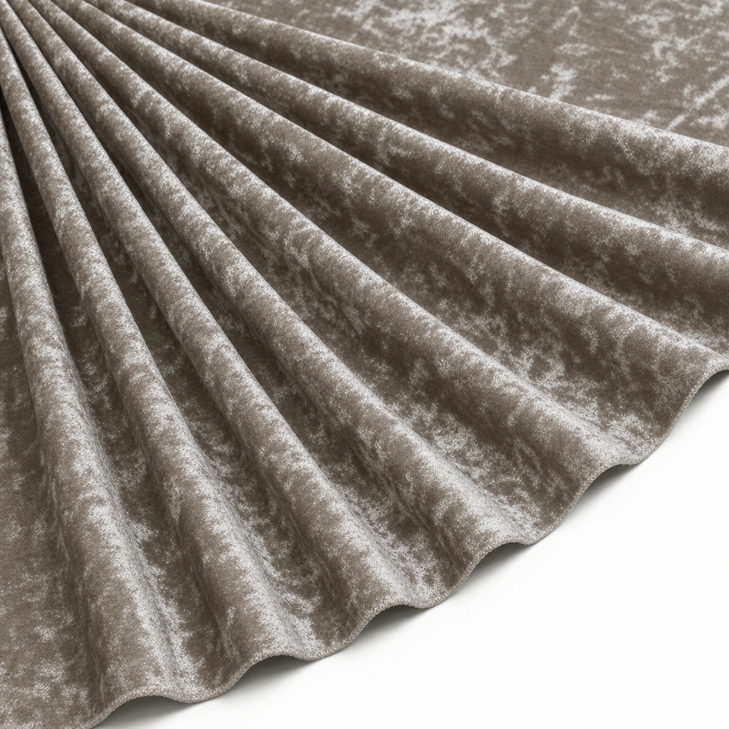 Tissu Panne de Velours Unie Beige