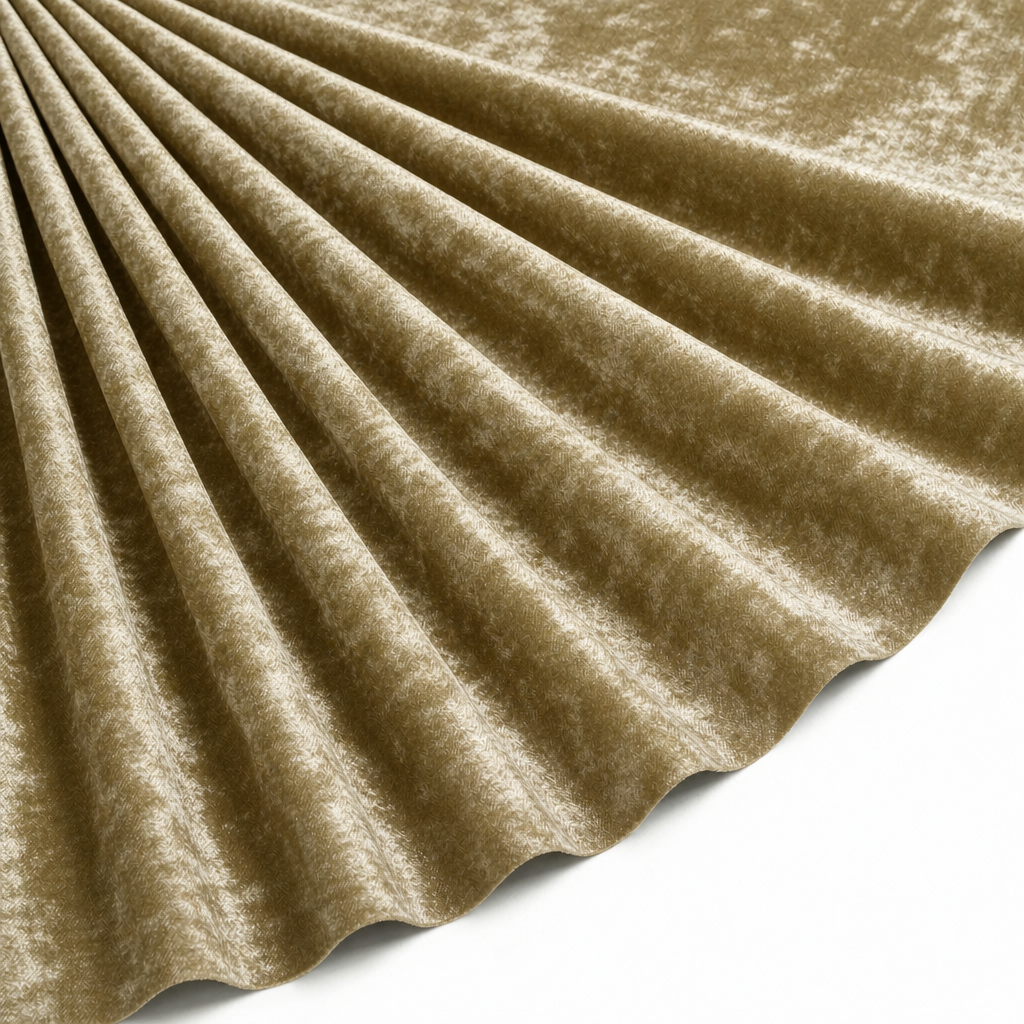 Tissu Panne de Velours Unie Doré