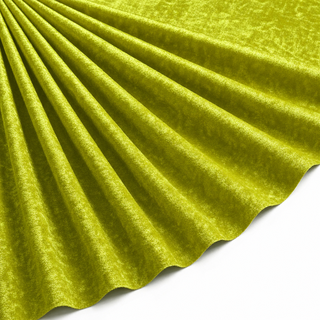 Tissu Panne de Velours Unie Jaune
