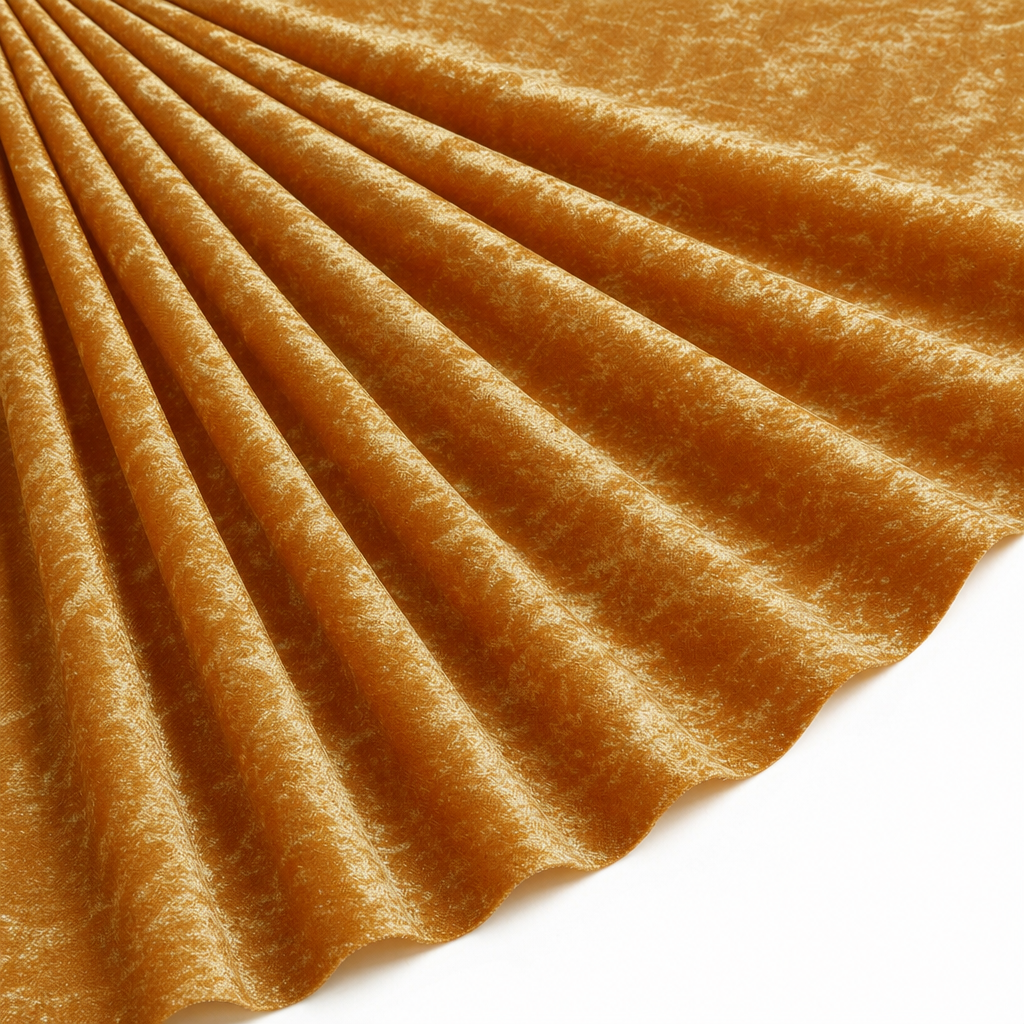 Tissu Panne de Velours Unie Orange