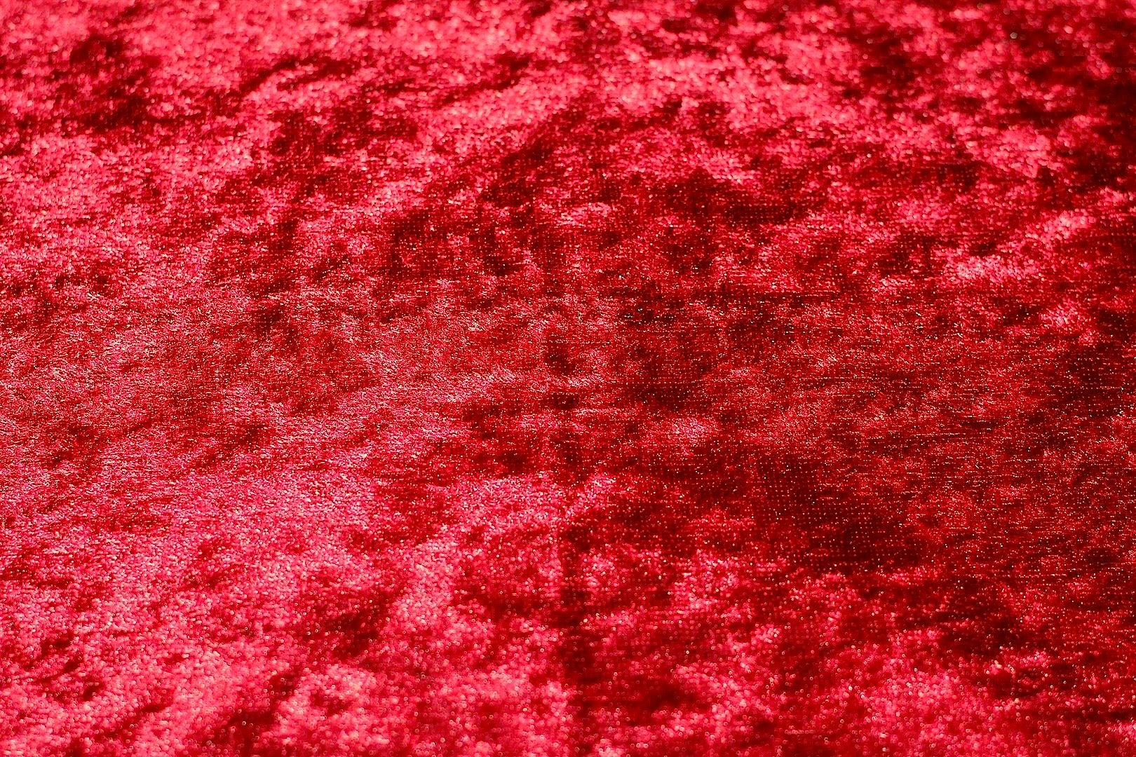 Tissu Panne de Velours Unie Rouge