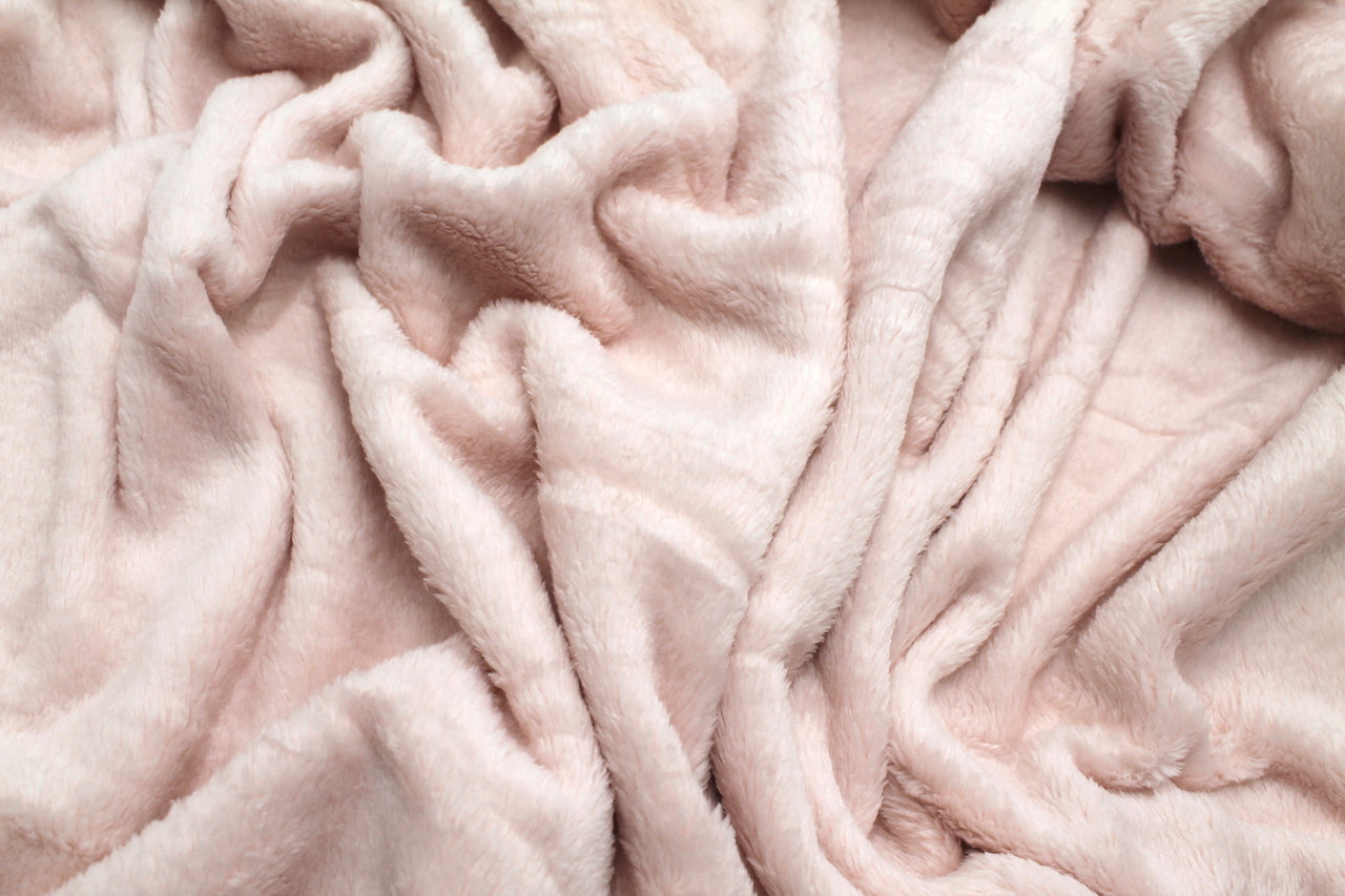 Tissu Polaire Douillette Douce Uni Rose Pâle