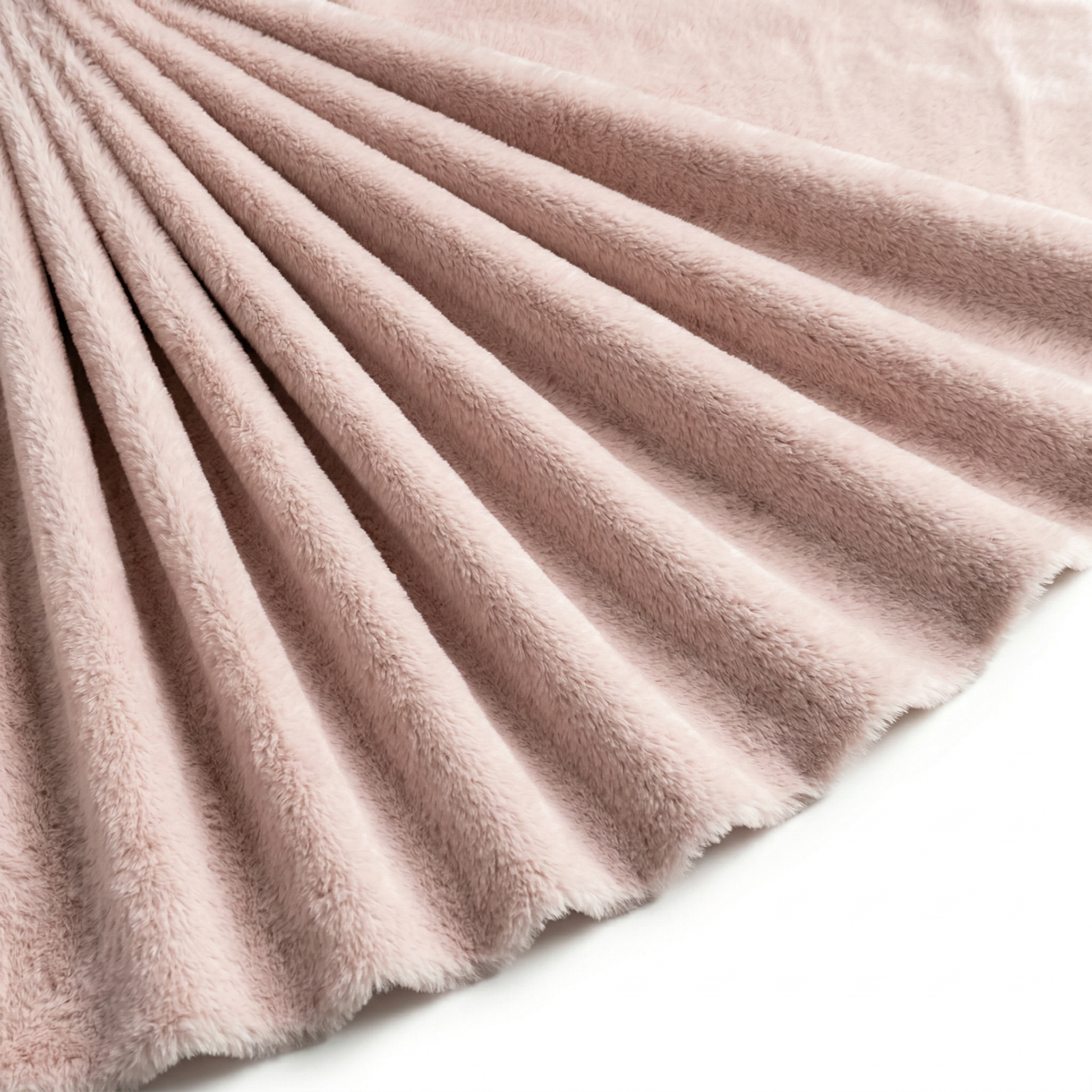 Tissu Polaire Douillette Douce Uni Rose Pâle