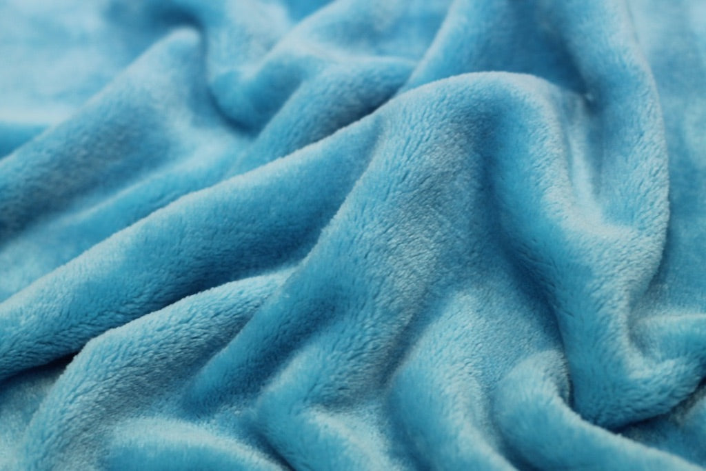 Tissu Polaire Douillette Douce Uni Turquoise