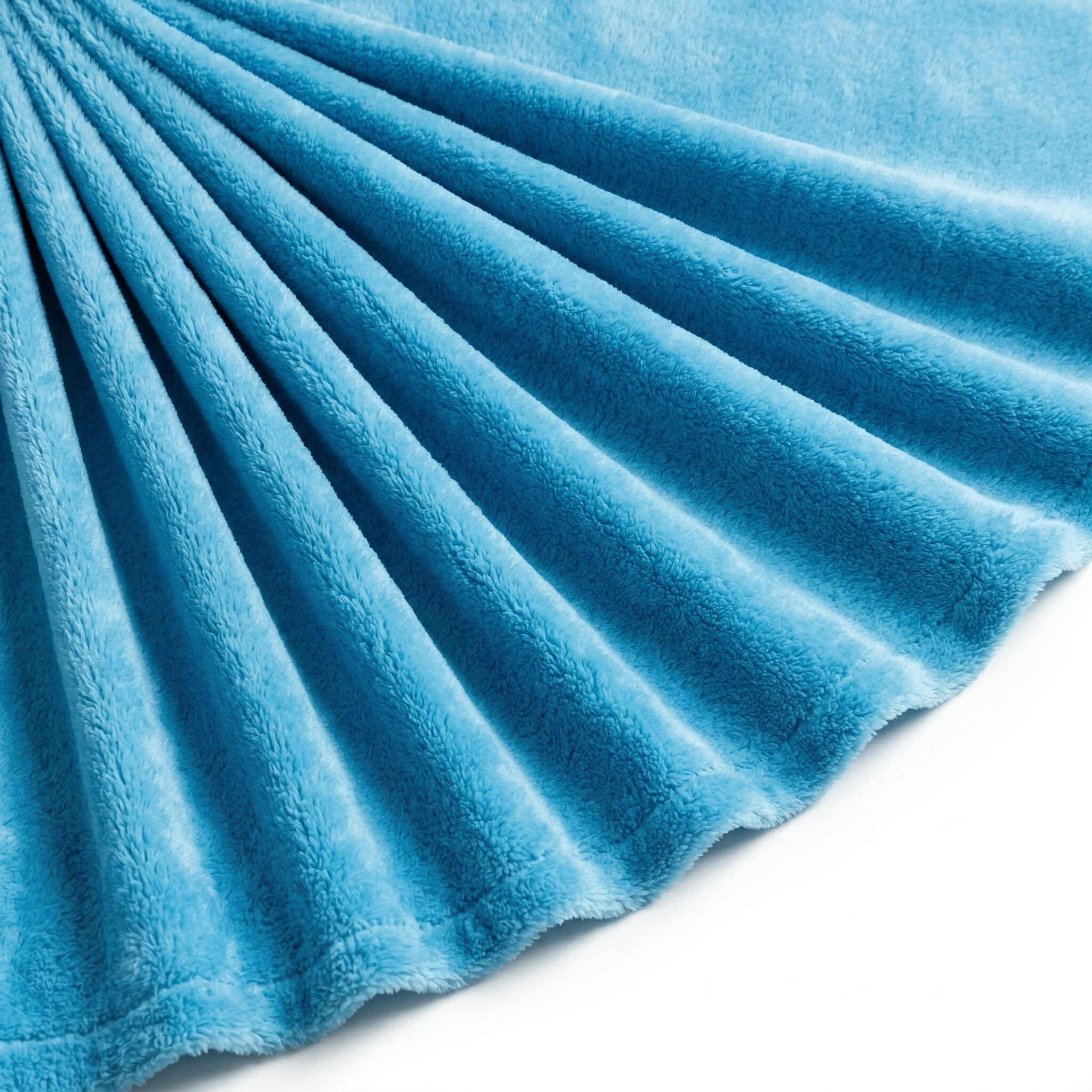 Tissu Polaire Douillette Douce Uni Turquoise