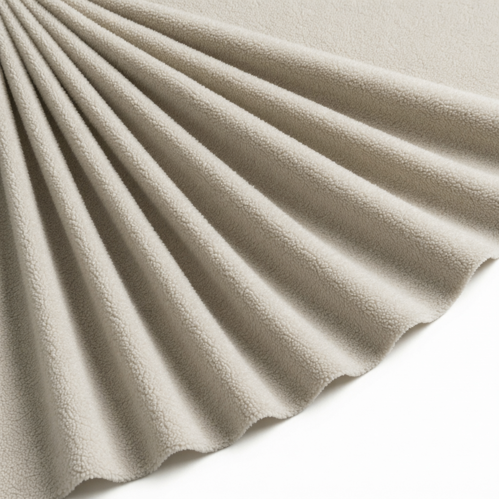 Tissu Polaire Unie Blanc cassé