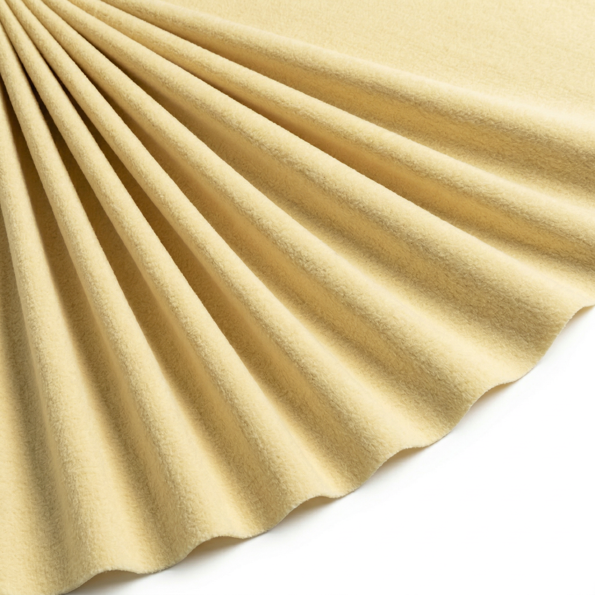 Tissu Polaire Unie Jaune Paille