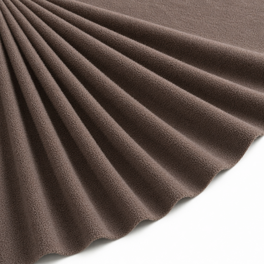 Tissu Polaire Unie Marron foncé