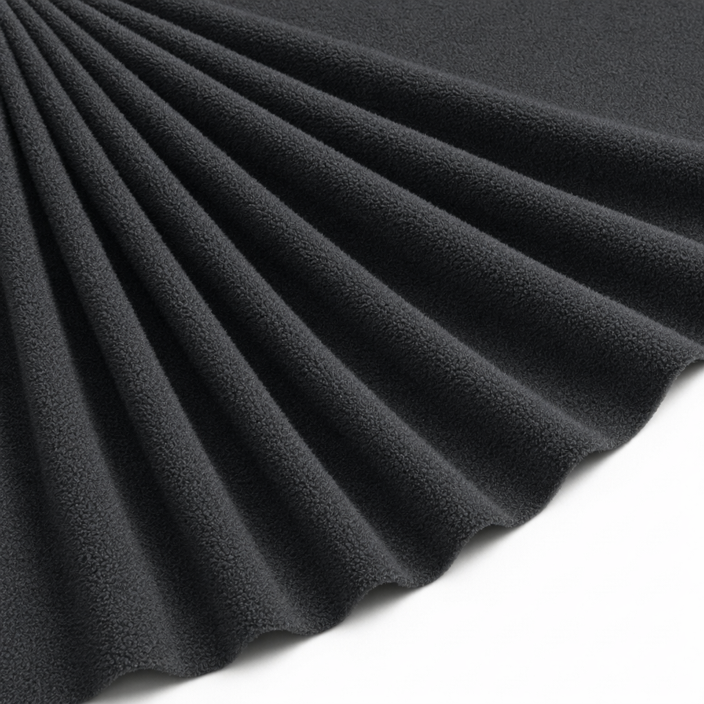 Tissu Polaire Unie Noir