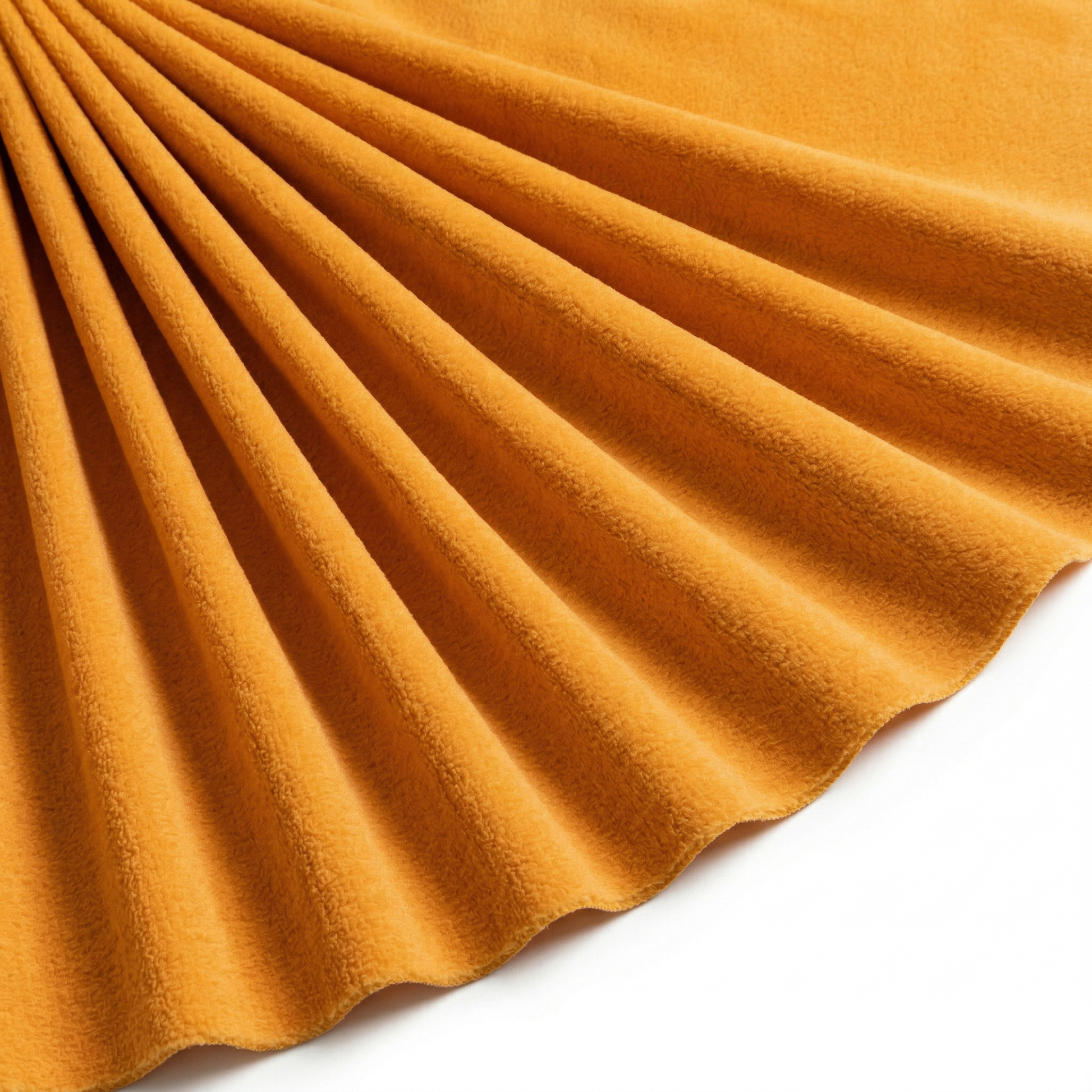 Tissu Polaire Unie Orange