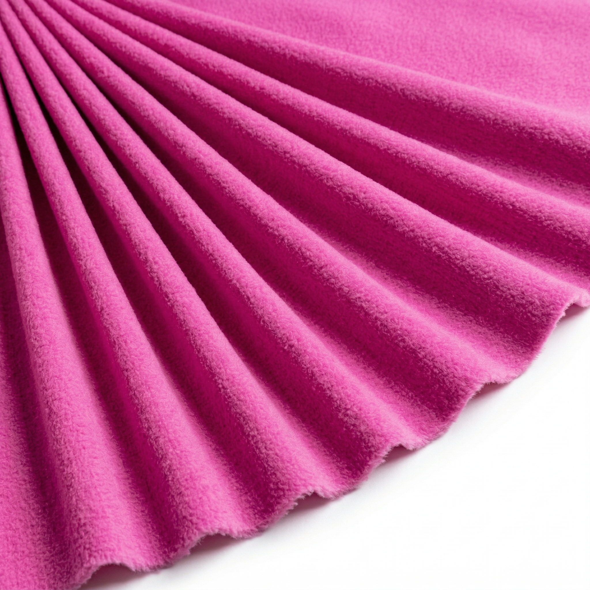 Tissu Polaire Unie Rose Bonbon