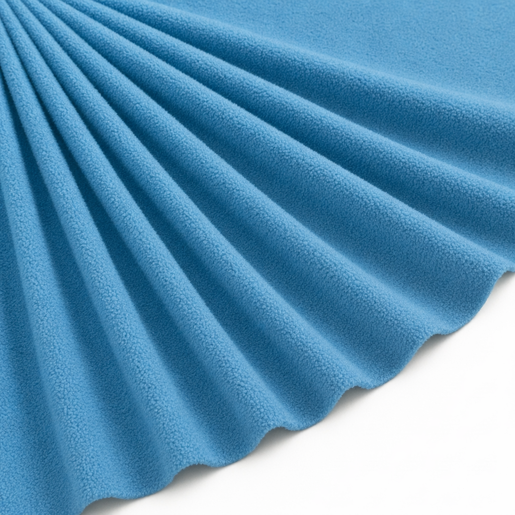 Tissu Polaire Unie Turquoise