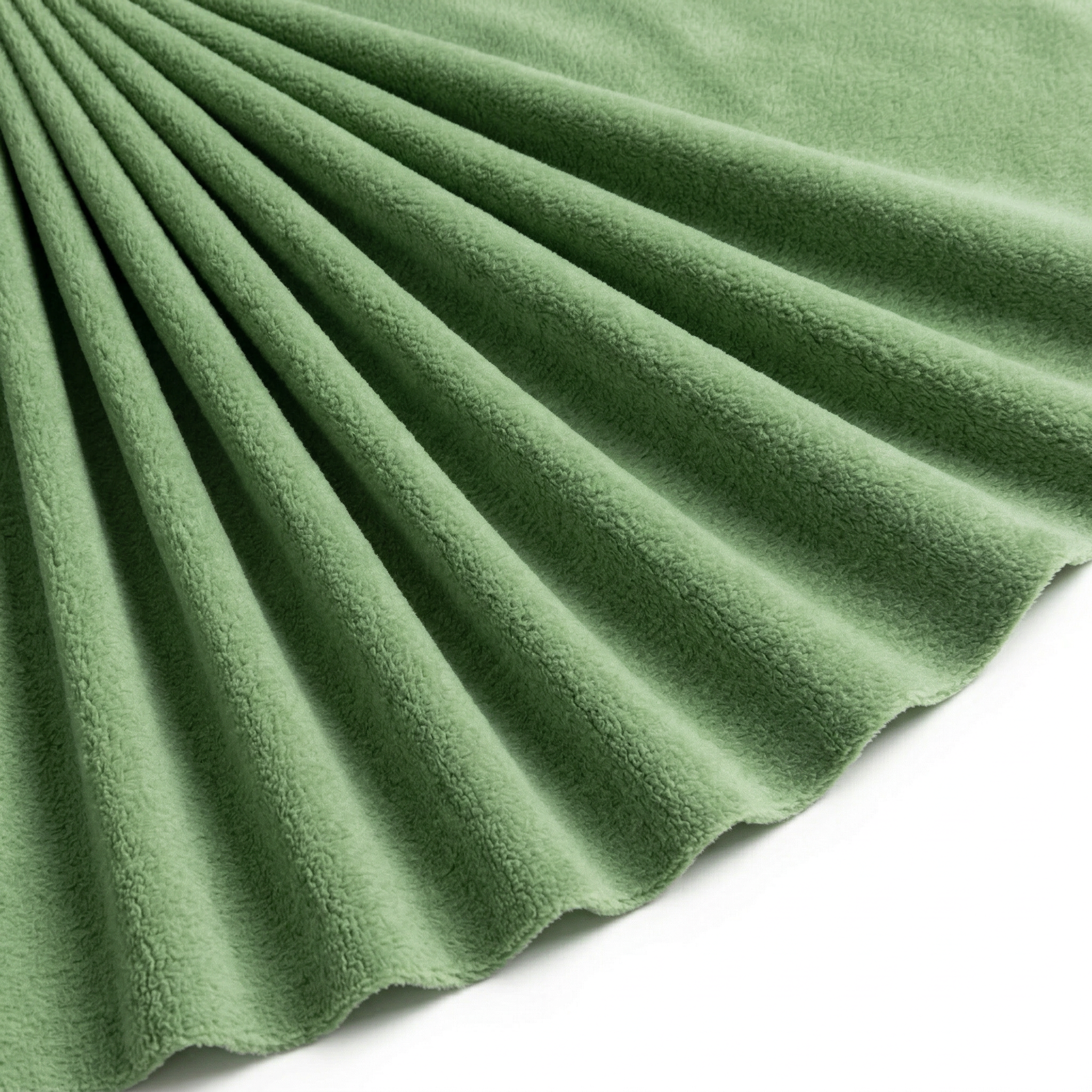 Tissu Polaire Unie Vert Anis