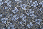 Tissu Popeline de Coton Imprimé Papillon Bleu