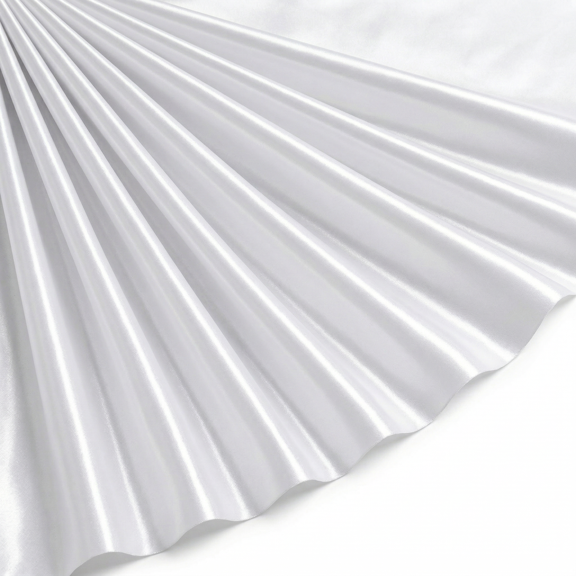 Tissu Satin Duchesse Rigide Uni Blanc