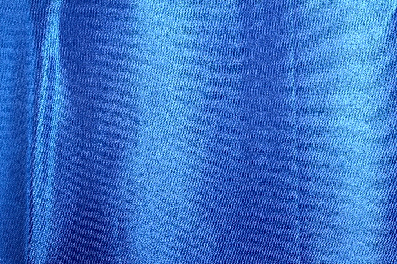 Tissu Satin Duchesse Rigide Uni Bleu Roi