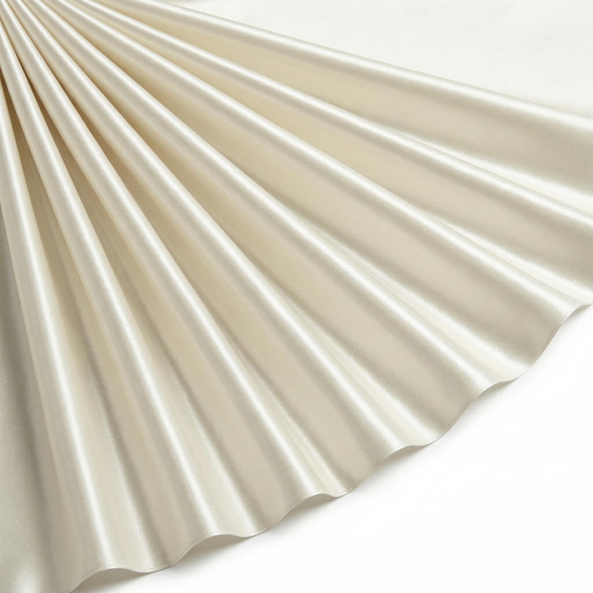 Tissu Satin Extensible Uni Blanc cassé