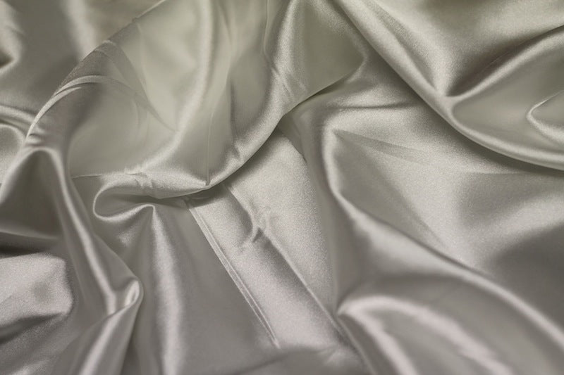 Tissu Satin Extensible Uni Blanc cassé