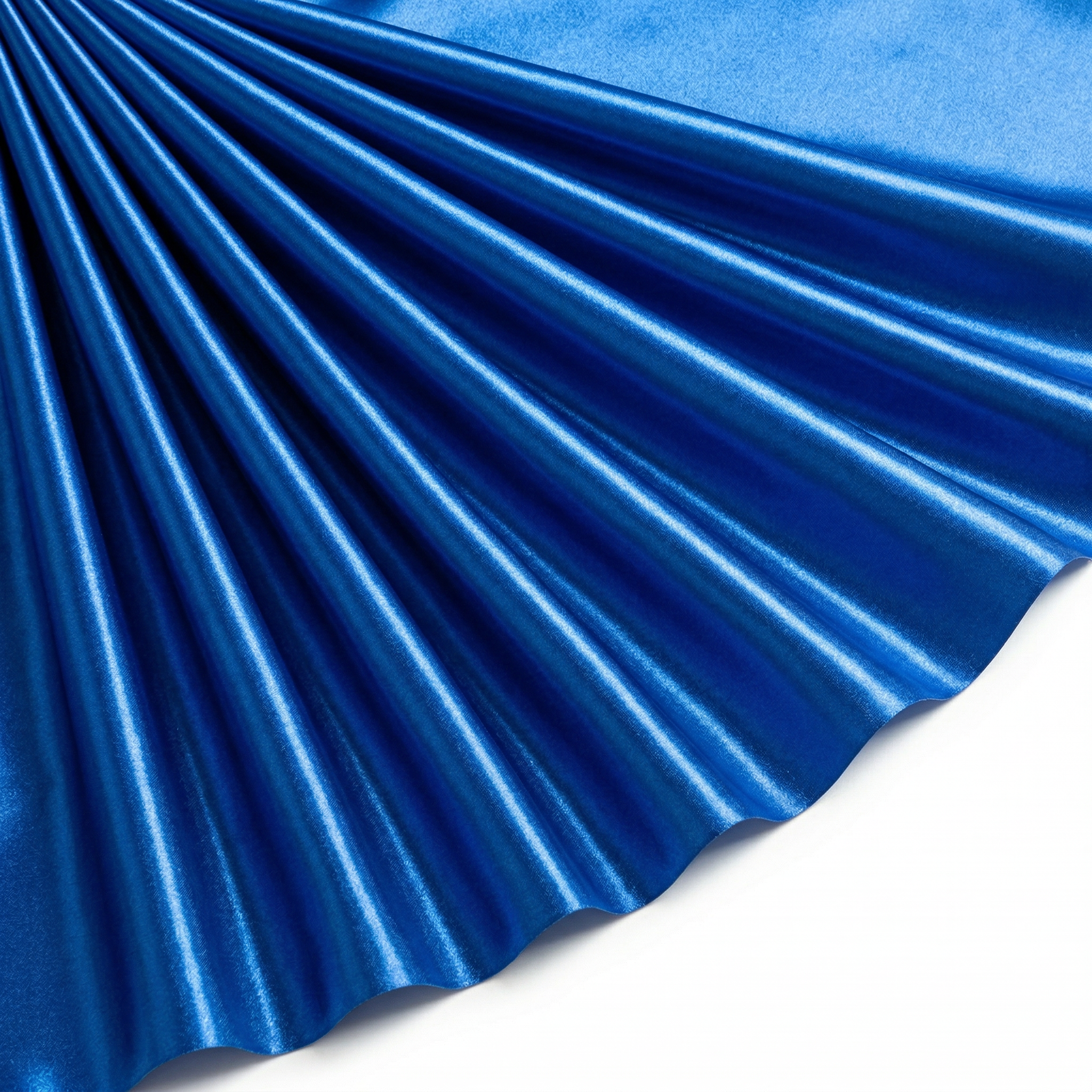 Tissu Satin Extensible Uni Bleu Roi
