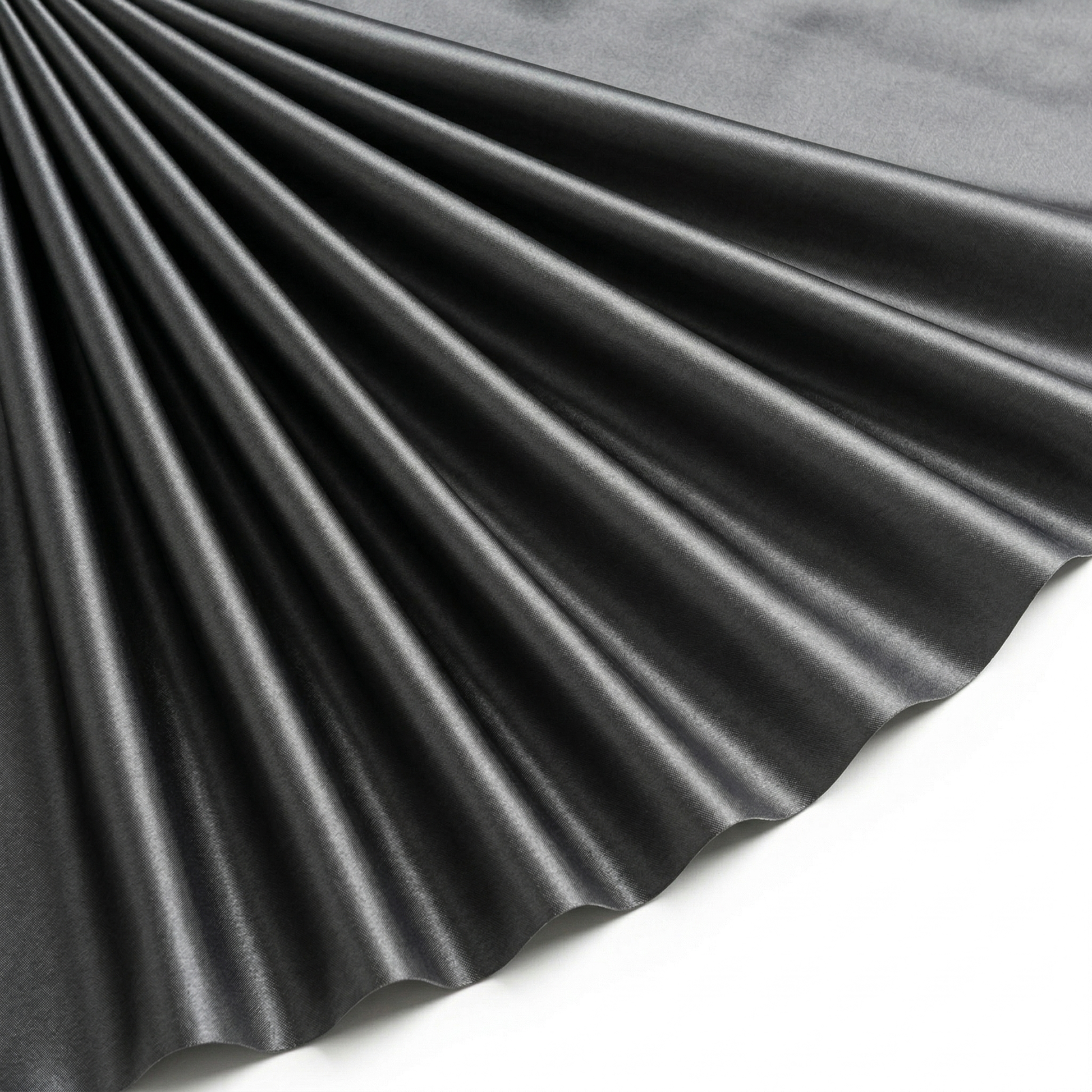 Tissu Satin Extensible Uni Gris foncé