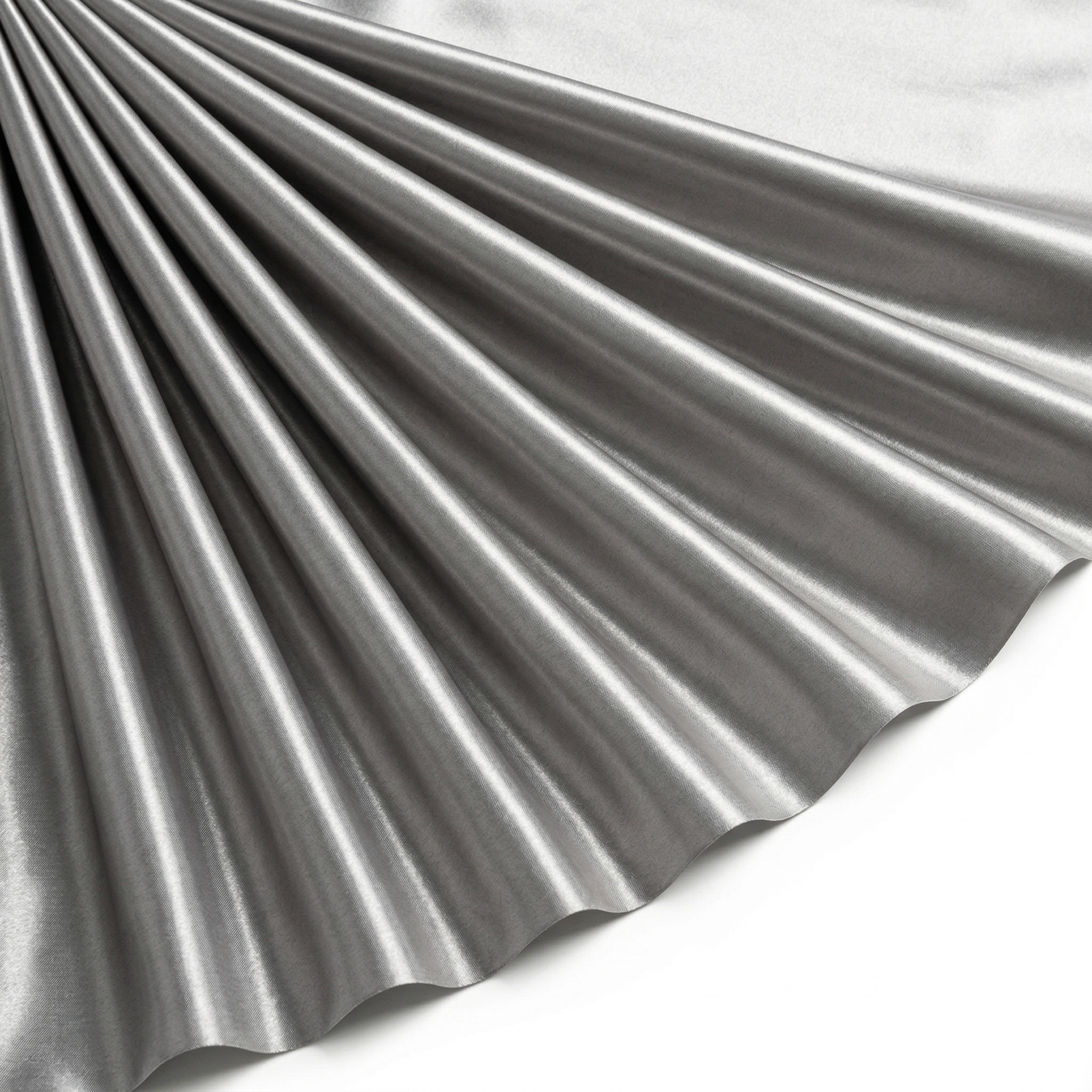 Tissu Satin Extensible Uni Gris silver