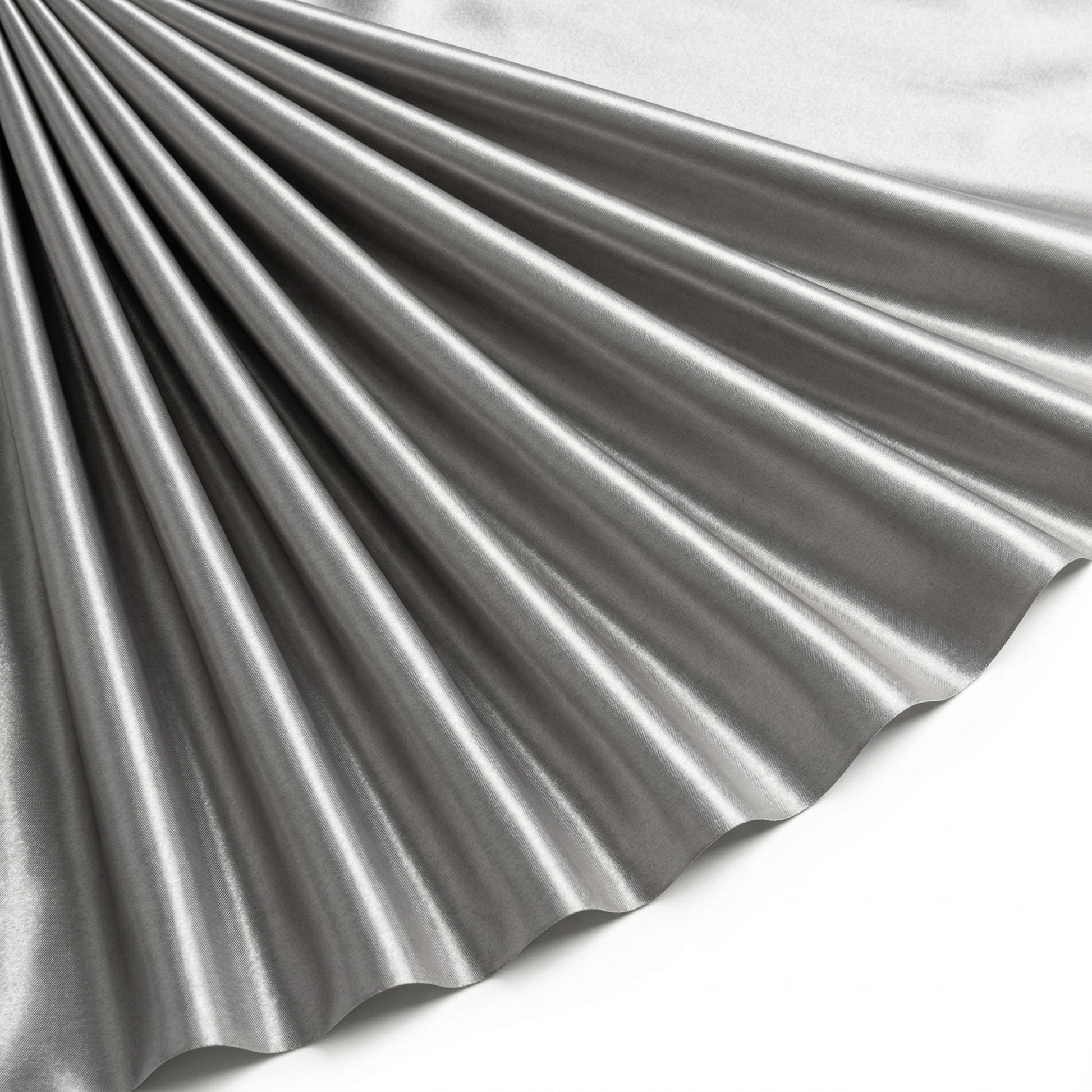 Tissu Satin Extensible Uni Gris silver