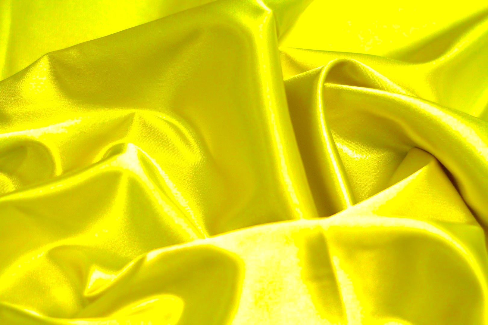 Tissu Satin Extensible Uni Jaune
