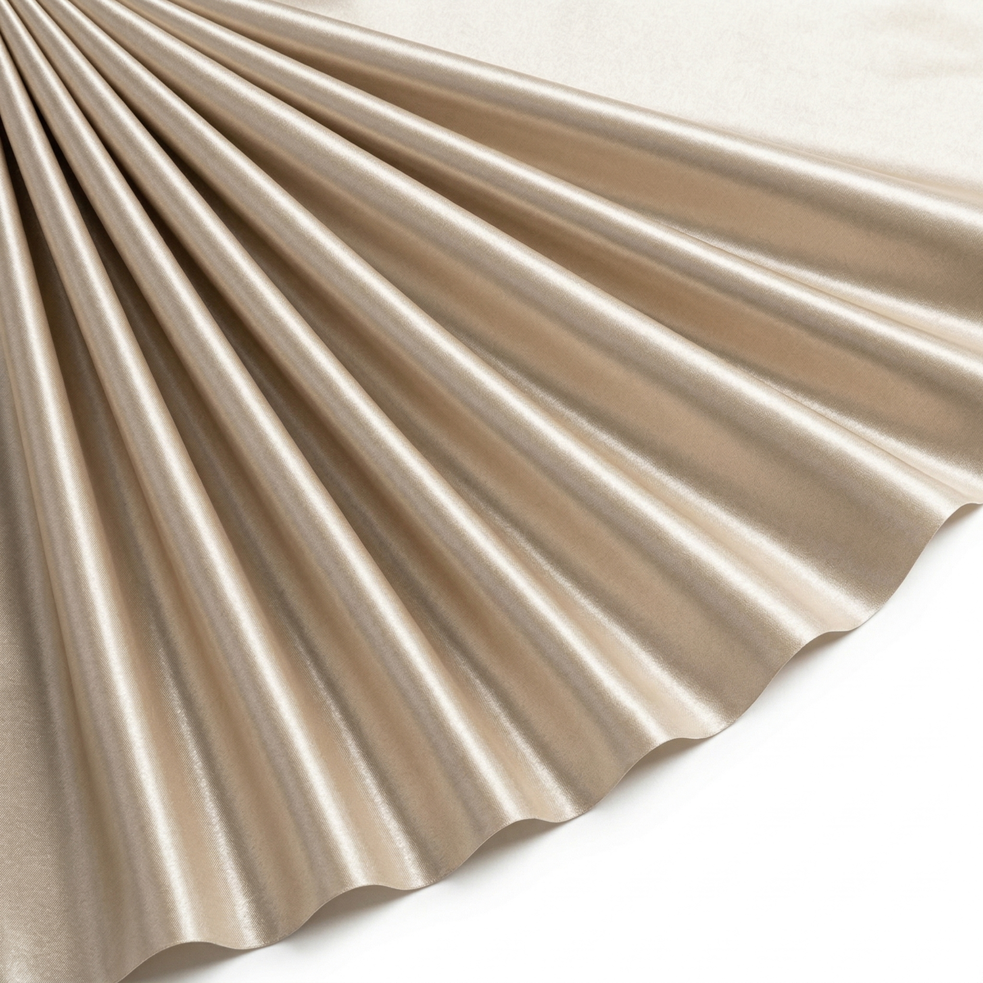 Tissu Satin Extensible Uni Or clair
