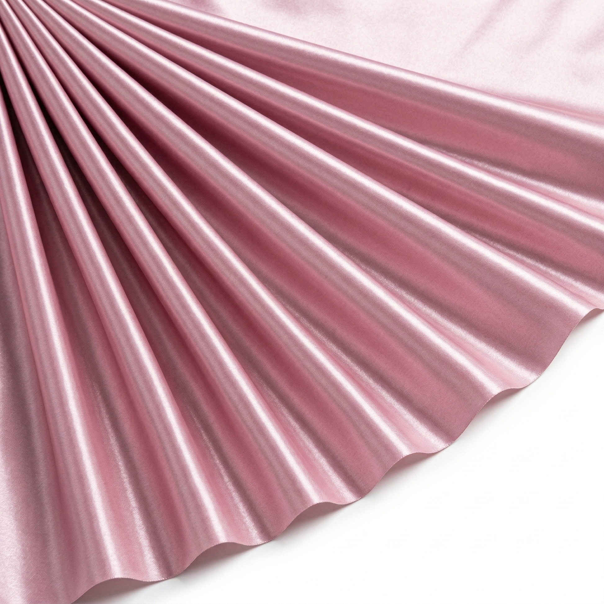 Tissu Satin Extensible Uni Rose Clair