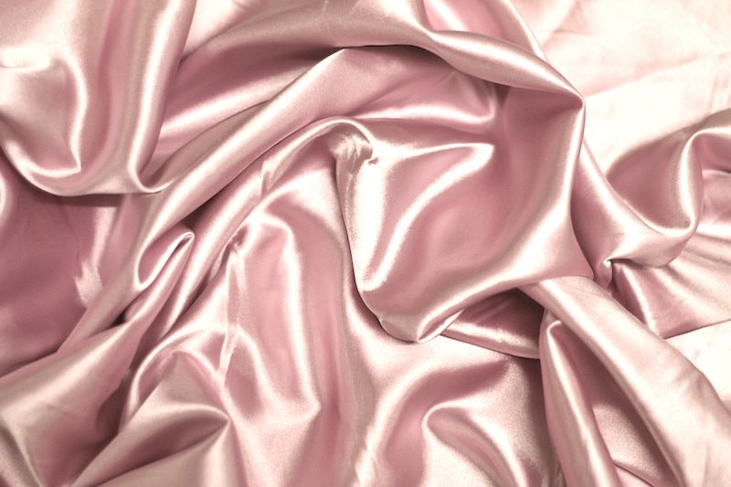 Tissu Satin Extensible Uni Rose Saumon