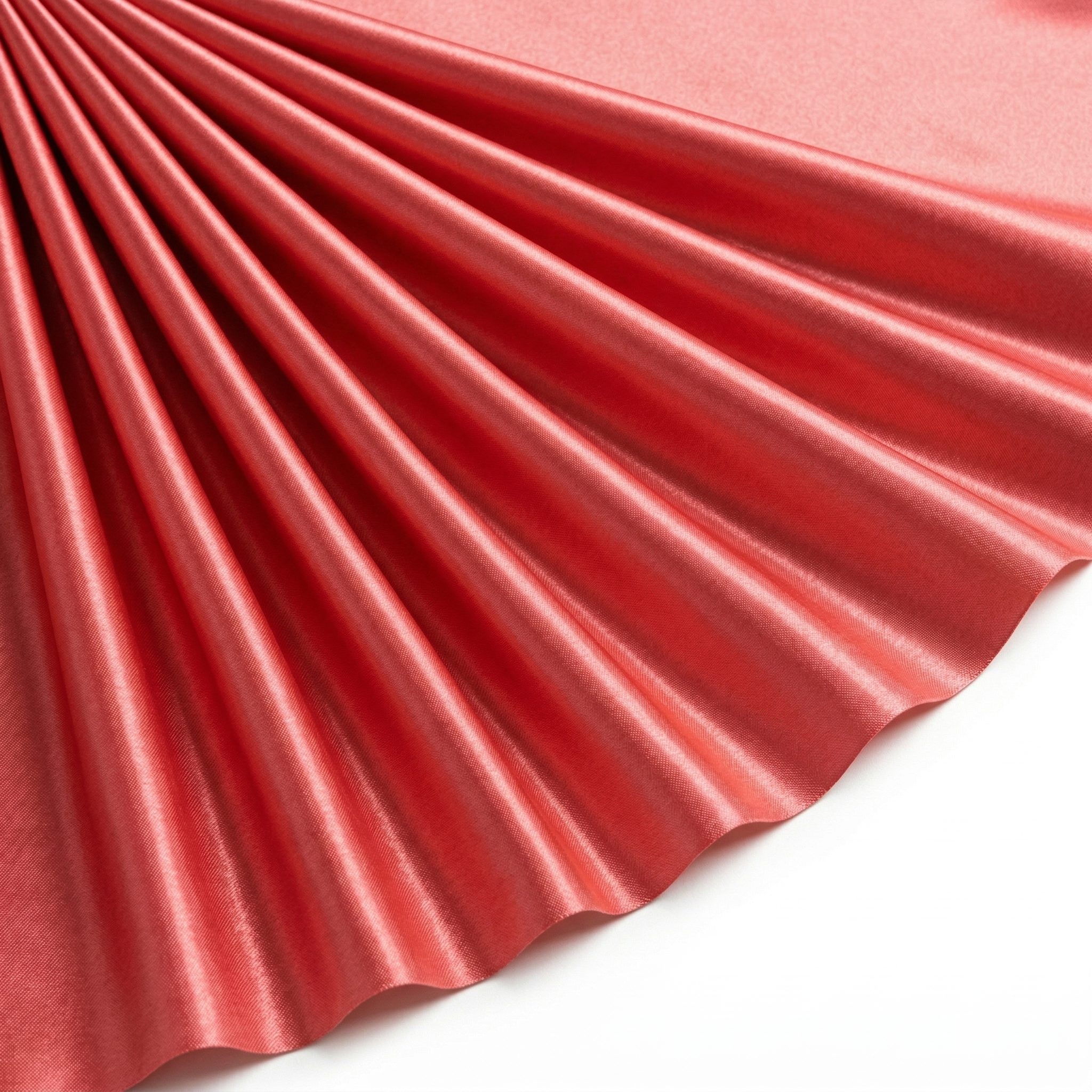 Tissu Satin Extensible Uni Rouge